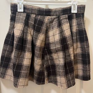 Flannel mini skirt